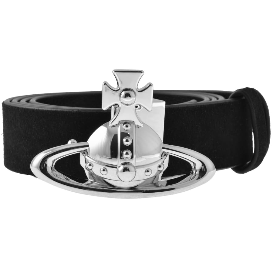 Vivienne Westwood Orb Buckle Belt Black | Mainline Menswear us